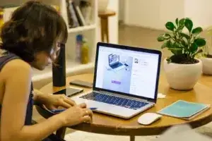 Photo by Tran Mau Tri Tam ✪ - Rugby School Online - Rugby School Online woman browsing on her laptop